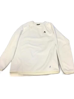 Used Men's White Medium Burton Crown Weatherproof Crewneck Fleece