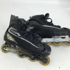 Used Mission AXIOM G7 6.5D GOALIE ROLLER HOCKEY SKATE Roller Hockey Skates Black Senior 6.5