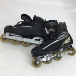 Used Mission AXIOM G7 6.5D GOALIE ROLLER HOCKEY SKATE Roller Hockey Skates Black Senior 6.5