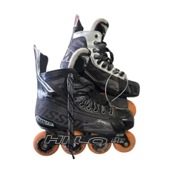 Used Mission INHALER DS5 SKATES Roller Hockey Skates Black Senior 5