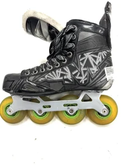 Used Mission INHALER Roller Hockey Skates Black Senior 7.5