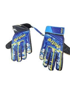 Used Mitre PRO FLEX JUNIOR GOALIE GLOVES Soccer Goalie Gloves Royal Blue 6