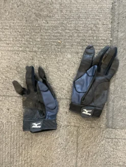 Used Mizuno BB/SB Batting Gloves Navy Blue SM