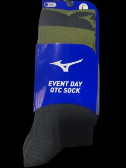 Used Mizuno EVENT DAY OTC SOCK LG Athletic Black And Green LG