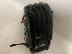 Used Mizuno Finch GPP 1154 RH Throw Fastpitch Gloves Black And Pink 11 1/2