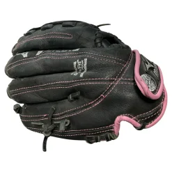 Used Mizuno FINCH PROSPECT RH Throw Fastpitch Gloves Black 11"