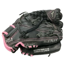 Used Mizuno FINCH PROSPECT RH Throw Fastpitch Gloves Black 11