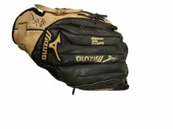 Used Mizuno POWER CLOSE PROSPECT BB/SB Glove RH Throw Black 10 3/4"