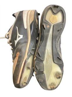 Used Mizuno 9-SPIKE METAL BB/SB Cleats White Senior 12