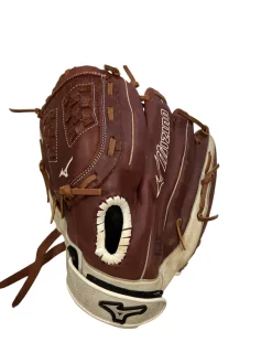 Used Mizuno SUPREME GSP 1251F2BR LH Throw Fastpitch Gloves Brown 12 1/2