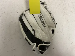 Used Mizuno Supreme GSP 1251F2WH RH Throw Fastpitch Gloves Black And White 12 1/2"