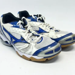 Used Mizuno WOMENS WAVE BOLT 2 VB Shoes Adult Royal Blue And White Senior 10