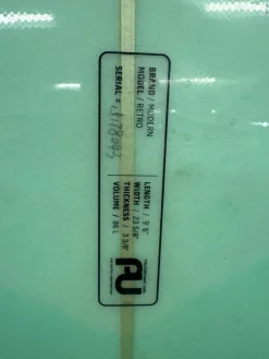 USED MODERN RETRO LONGBOARD SURFBOARD 9’6”