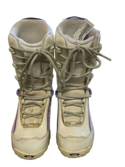 Used Morrow SLICK Girls Snowboard Boots White Junior 03