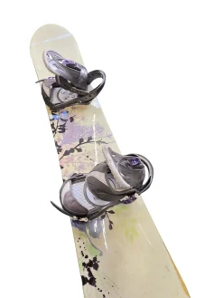 Used Morrow WILDFLOWER 153CM/BURTON STILETTTO BIND Womens Board/Bindings Tan 153 cm
