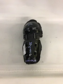 Used Mylec AIR FLO Junior Shin Guards Black 8"