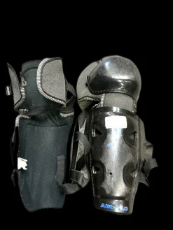 Used Mylec AIRFLOW Senior Shin Guards Black 14"