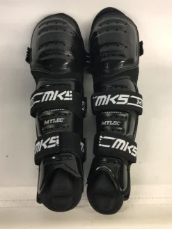 Used Mylec MK5 Junior Shin Guards Black 11"
