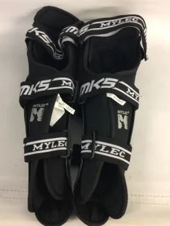 Used Mylec MK5 Junior Shin Guards Black 9"