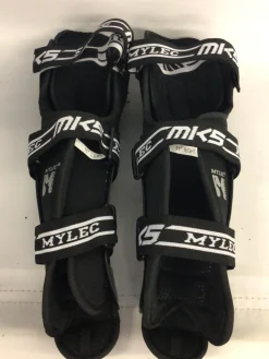 Used Mylec MK5 Junior Shin Guards Black 11