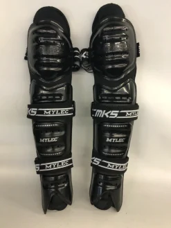 Used Mylec MK5 Junior Shin Guards Black 15"