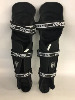 Used Mylec MK5 Junior Shin Guards Black 13