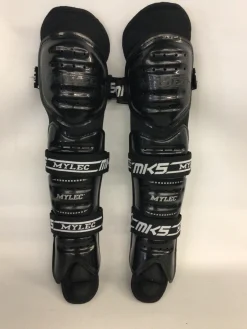 Used Mylec MK5 Junior Shin Guards Black 13