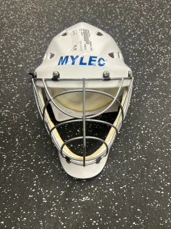 Used Mylec WHITE St Hcky Goalie Helmet Adt White One Size