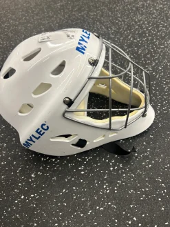 Used Mylec WHITE St Hcky Goalie Helmet Adt White One Size