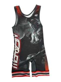 Used NEARFALL SPARTAN Wrestling Singlet Black LG