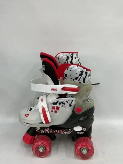 Used NEON Junior Roller Quad Skates White Adjustable