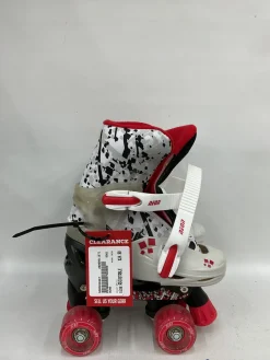 Used NEON Junior Roller Quad Skates White Adjustable