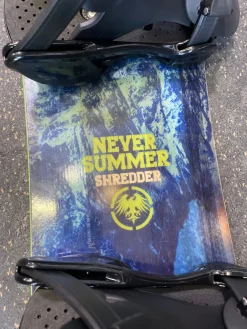 Used Never Summer SHREDDER Boys W/Bindings Navy Blue 90 cm