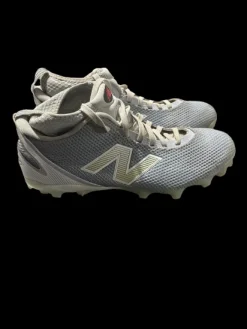 Used New Balance LAX Cleats Mens Grey Senior 10