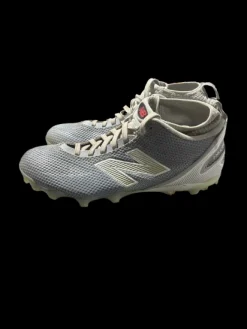 Used New Balance LAX Cleats Mens Grey Senior 10