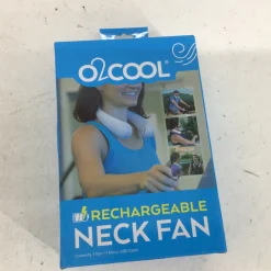 Used NEW O2 COOL RECHARABLE NECK FAN Medical Other