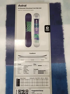 Used Nidecker Astral Womens Snowboard 155 cm with Nidecker Fenix Bindings (Orchid, Size Small)