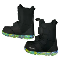Used Nidecker MICRON MINI Boys Snowboard Boots Black Youth 10.0
