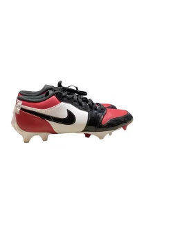 Used Nike AIR JORDAN 1 LOW Adult FB Cleats Red Senior 12.5
