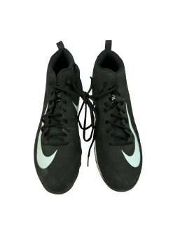 Used Nike Alpha Menace Shark 878122-011 Men's Football Cleats Black Size 11.5
