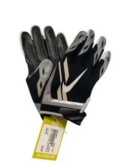 Used Nike BLACK/GREY RECEIVER GLOVES FB Gloves Black XL