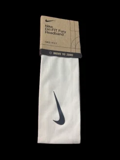 Used Nike DRI-FIT FURY HEADBAND OSFM Outerwear Other A White M/L