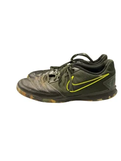 Used Nike GATO SZ 11 Soccer Indoor Shoes Black And Green Senior 11