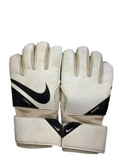 Used Nike GOALIE GLOVES WHITE Soccer Goalie Gloves White 8