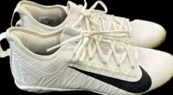 Used Nike HURACHE 7 LAX Cleats Mens White Senior 11.5