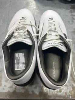 Used Nike Mens Golf Shoes White Senior 9.5