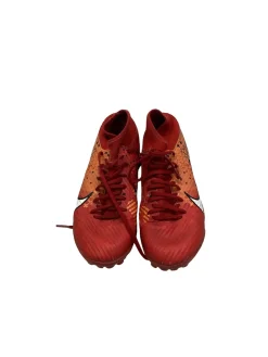 Used Nike MERCURIAL AIR ZOOM Soccer Turf Shoes Red Senior 6.5
