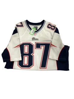 Used Nike PATRIOTS GRONK 87 FB Top Adult White LG