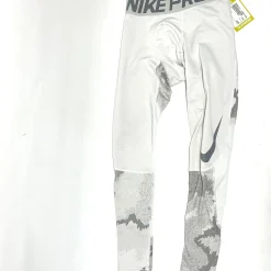 Used Nike PRO Compress Pants Y White SM