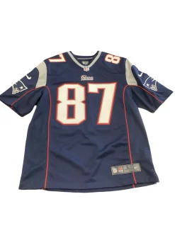Used Nike ROB GRONKOWSKI PATRIOTS JERSEY S.S. Spirit Wear M Navy Blue LG